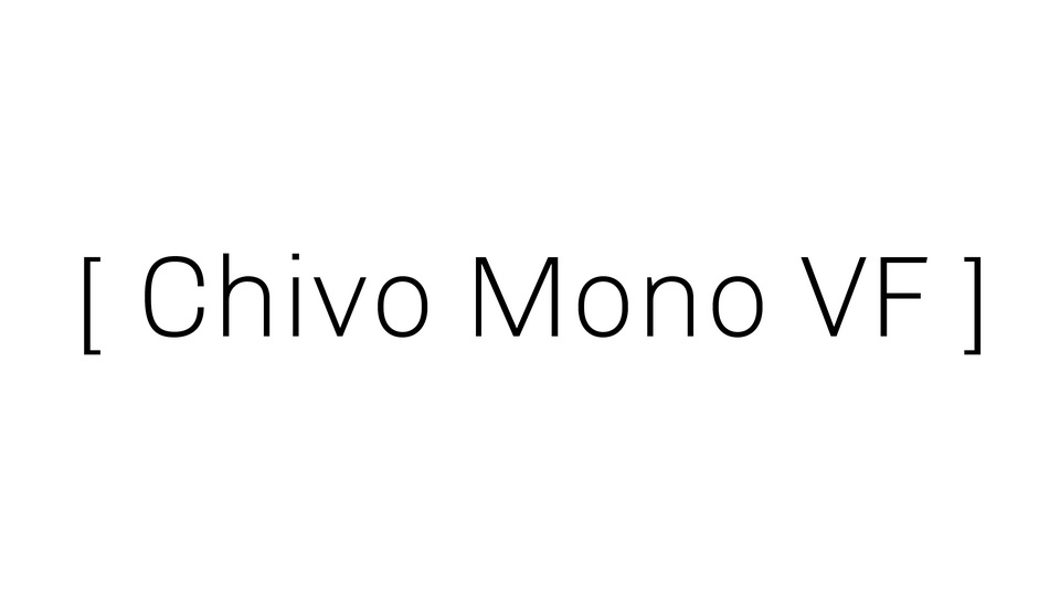 Chivo Mono Font preview