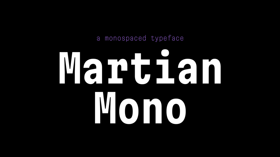 Martian Mono Regular Font preview