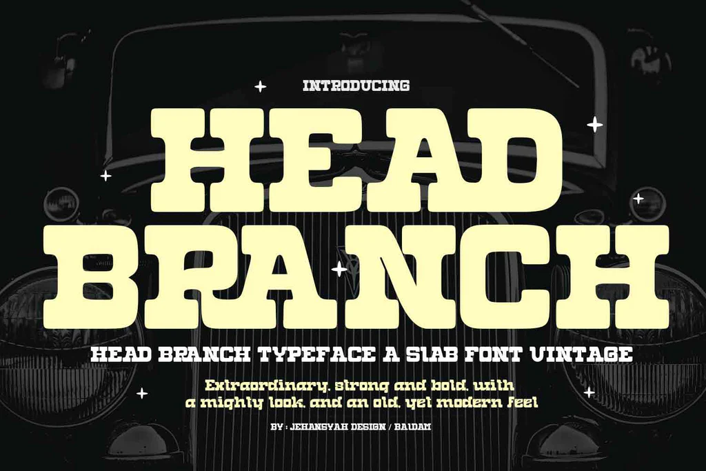 Head Branch Regular Font preview