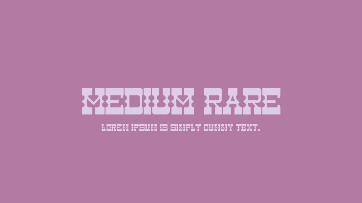 Medium Rare Sans Font preview