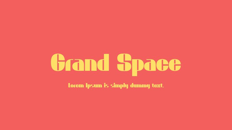 Grand Space Regular Font preview