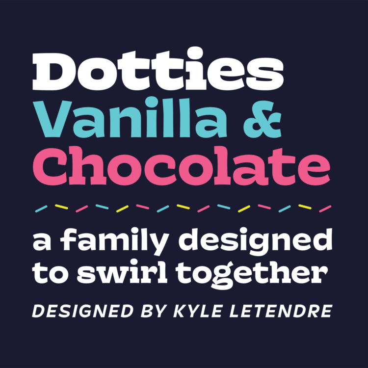 Dotties Chocolate Medium Italic Font preview