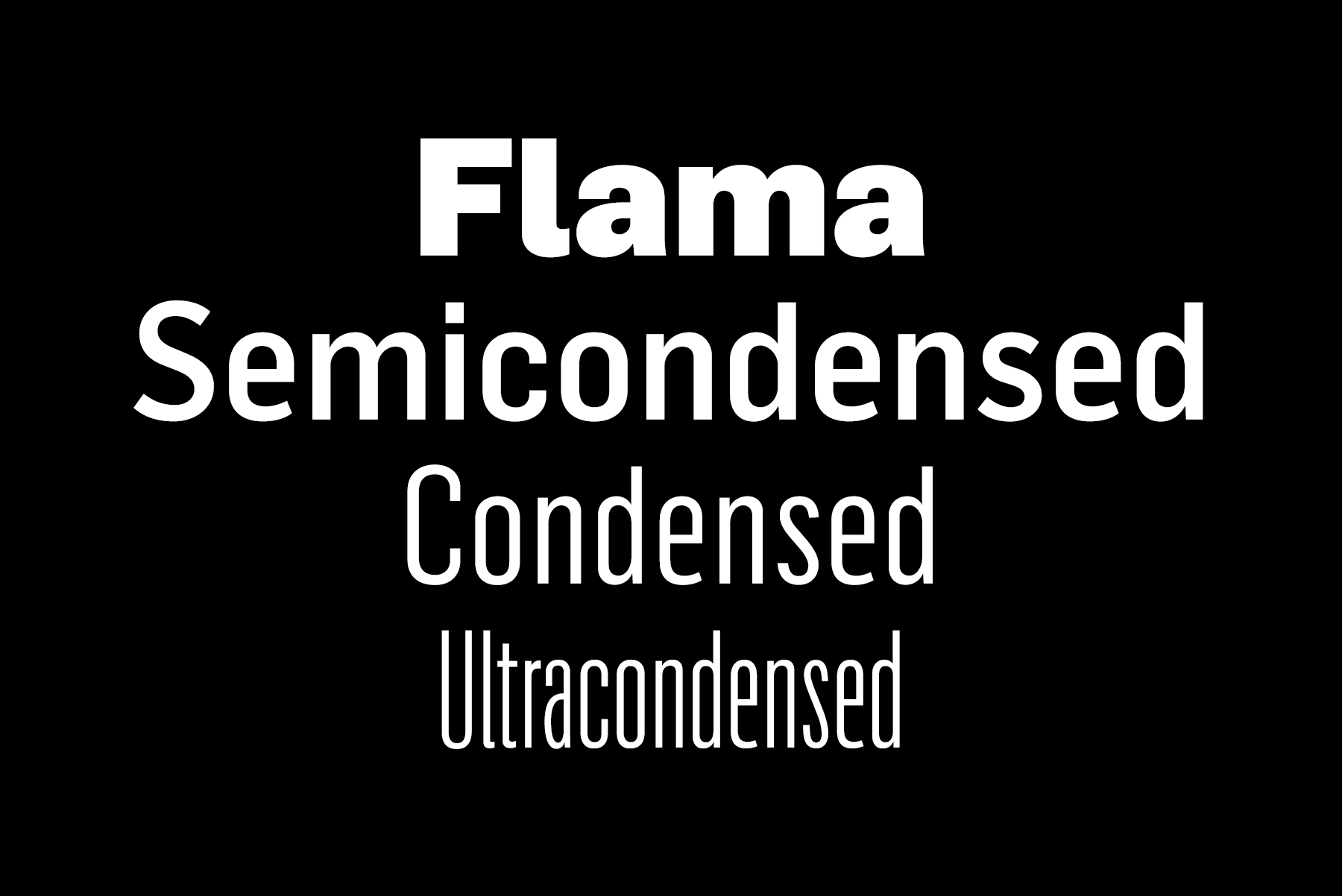 Flama Condensed Font preview