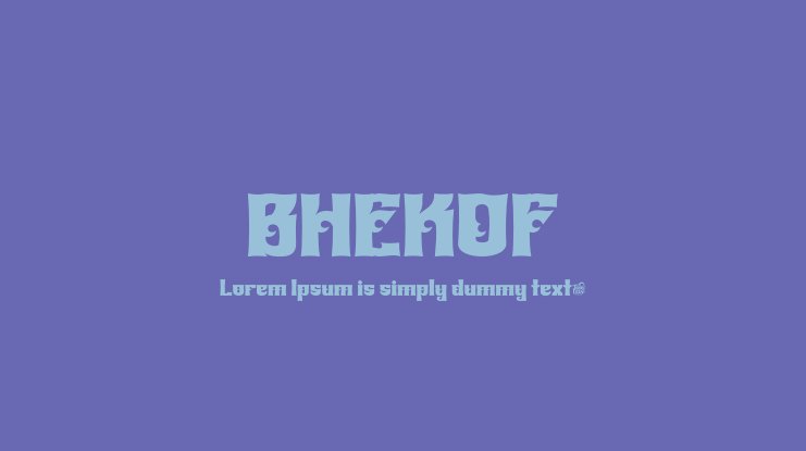 Bhekof Font preview