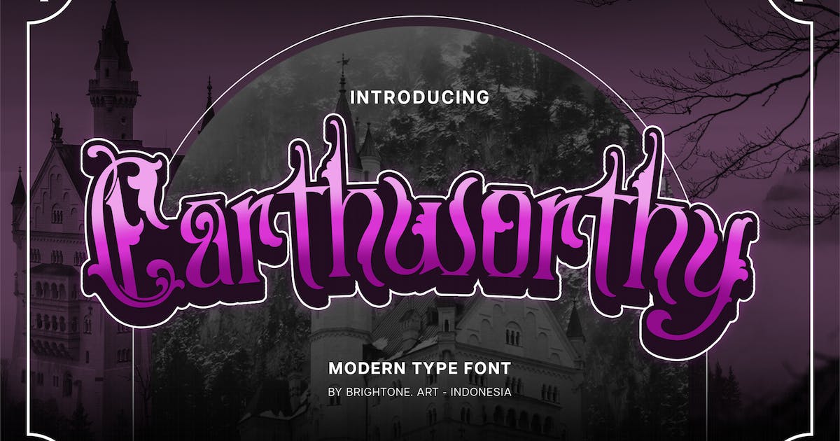 Earthworthy Font preview