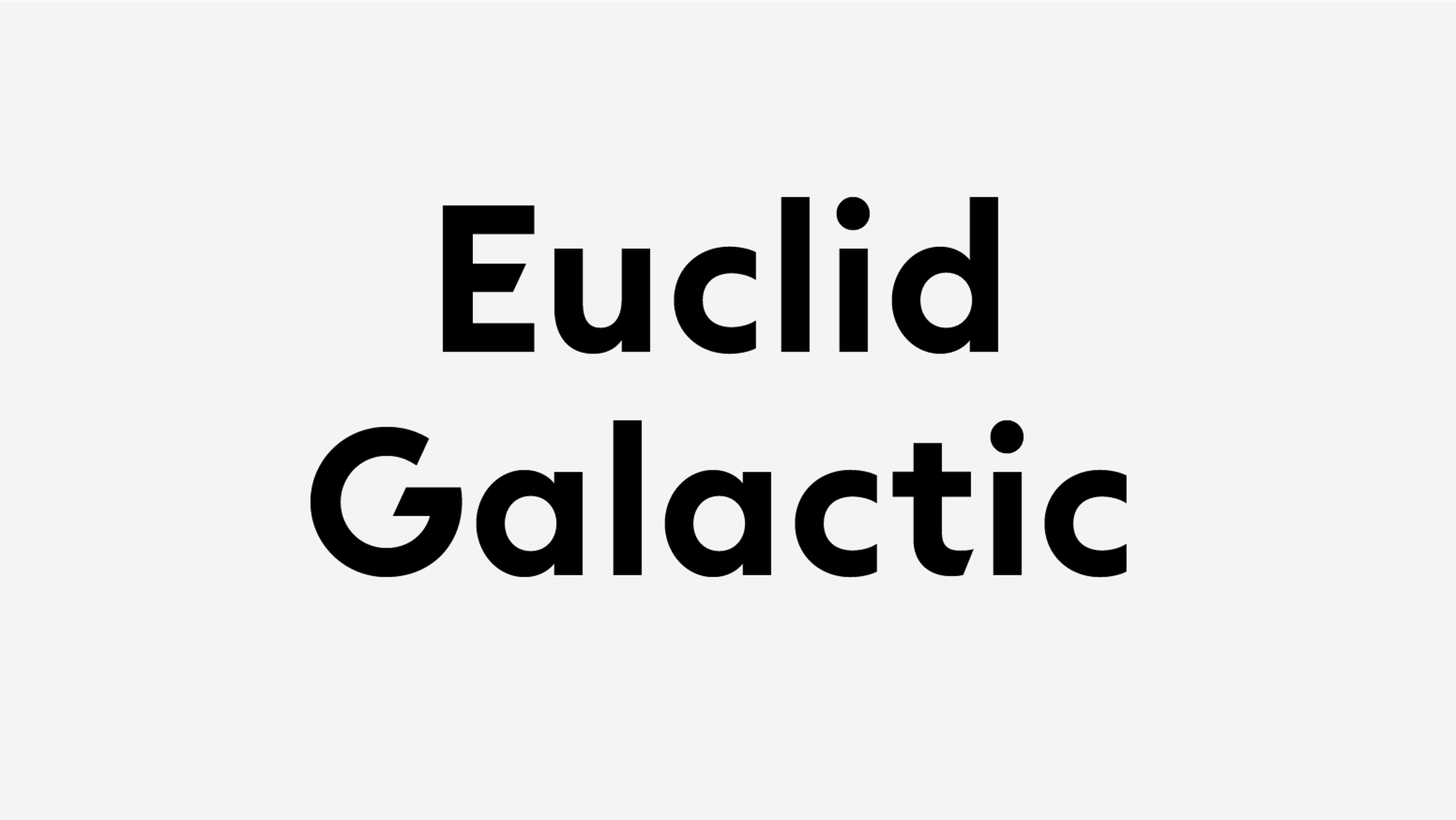 Euclid Galactic Font preview