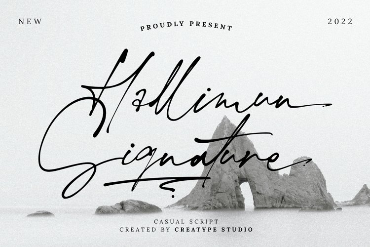 Hallimun Signature Font preview