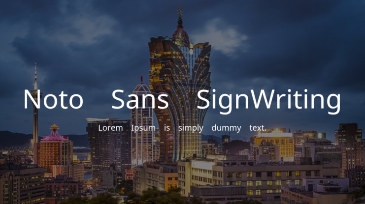 Noto Sans SignWriting Font preview