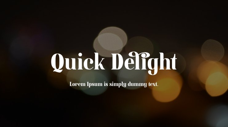 Quick Delight Font preview