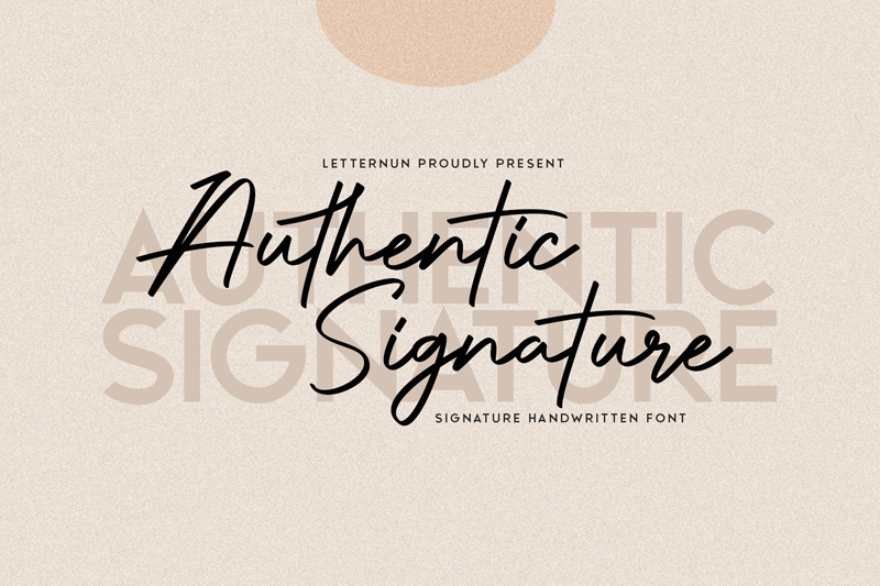 Signature Authentic Font preview