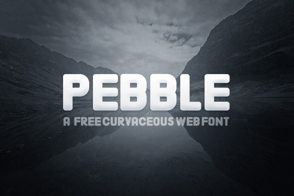 Pebble CAPS Font preview