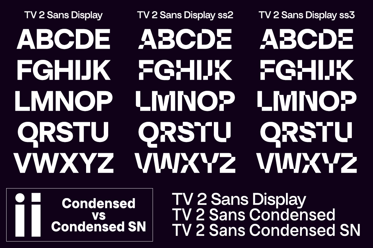 TV 2 Condensed SN Font preview