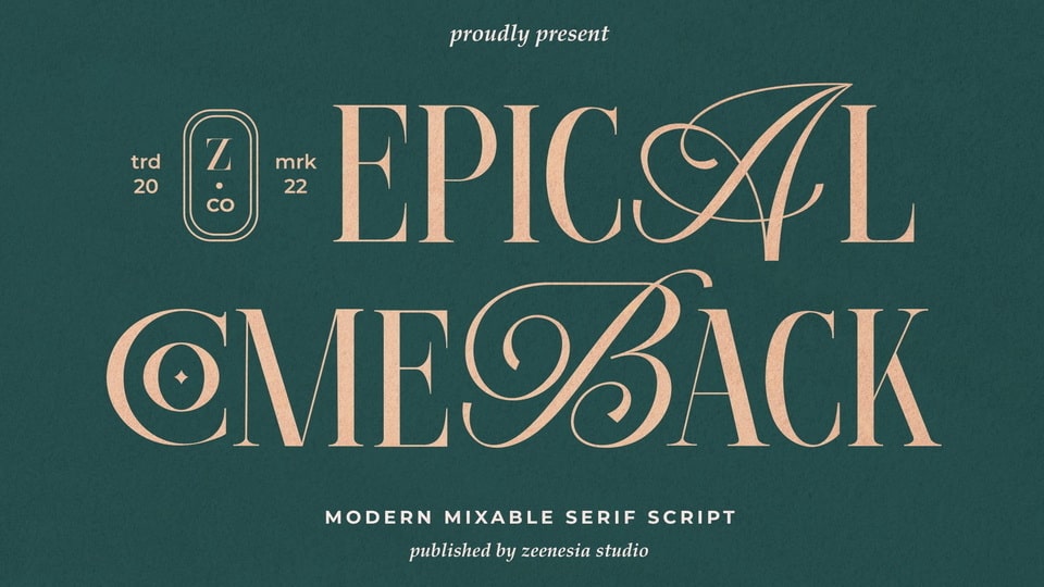 Epical Comeback Font preview
