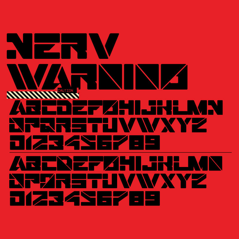 NERV Warning Font preview