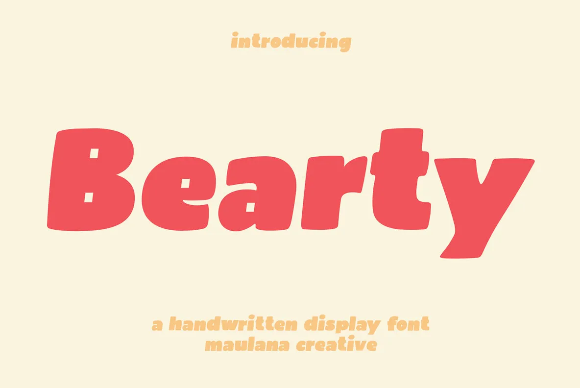 Bearty Font preview