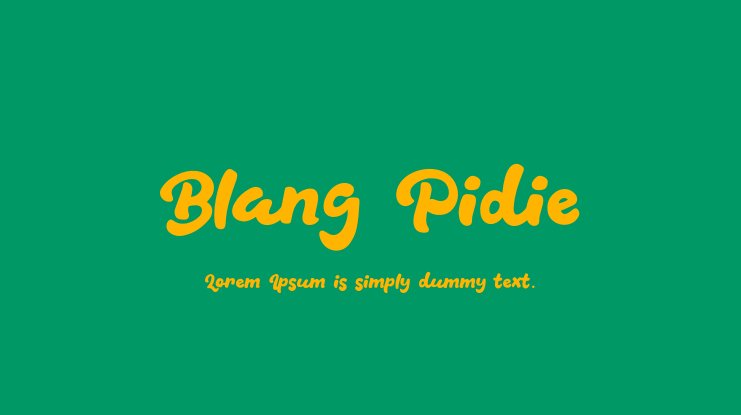 Blang Pidie Regular Font preview