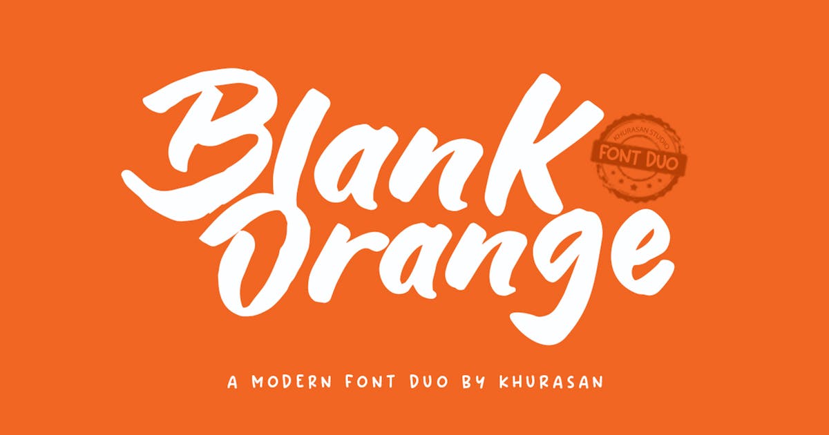 Blank Orange Font preview