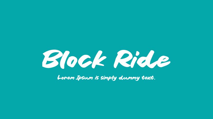 Block Ride Font preview