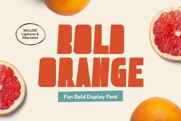 Bold Orange Font preview