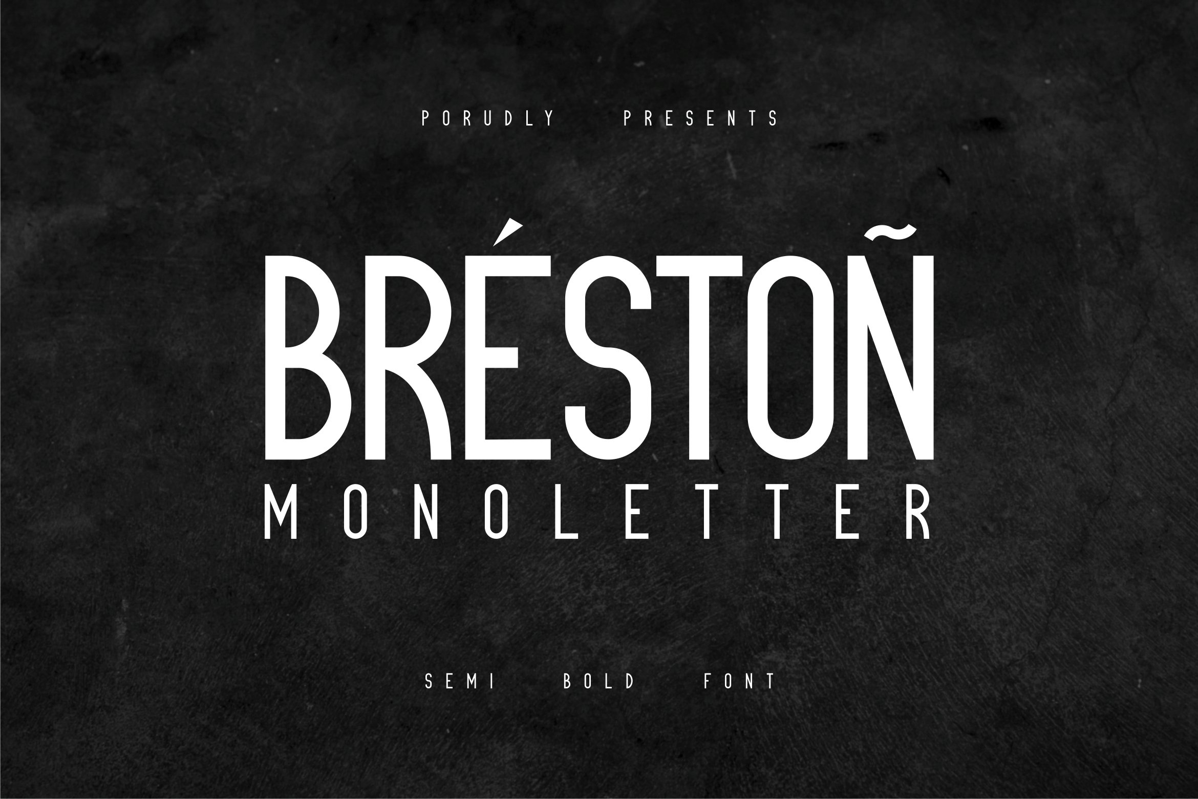Breston Monoletter Font preview