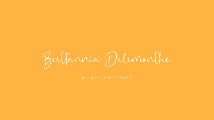 Brittania Delimonthe Font preview