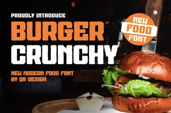 Burger Crunchy Font preview