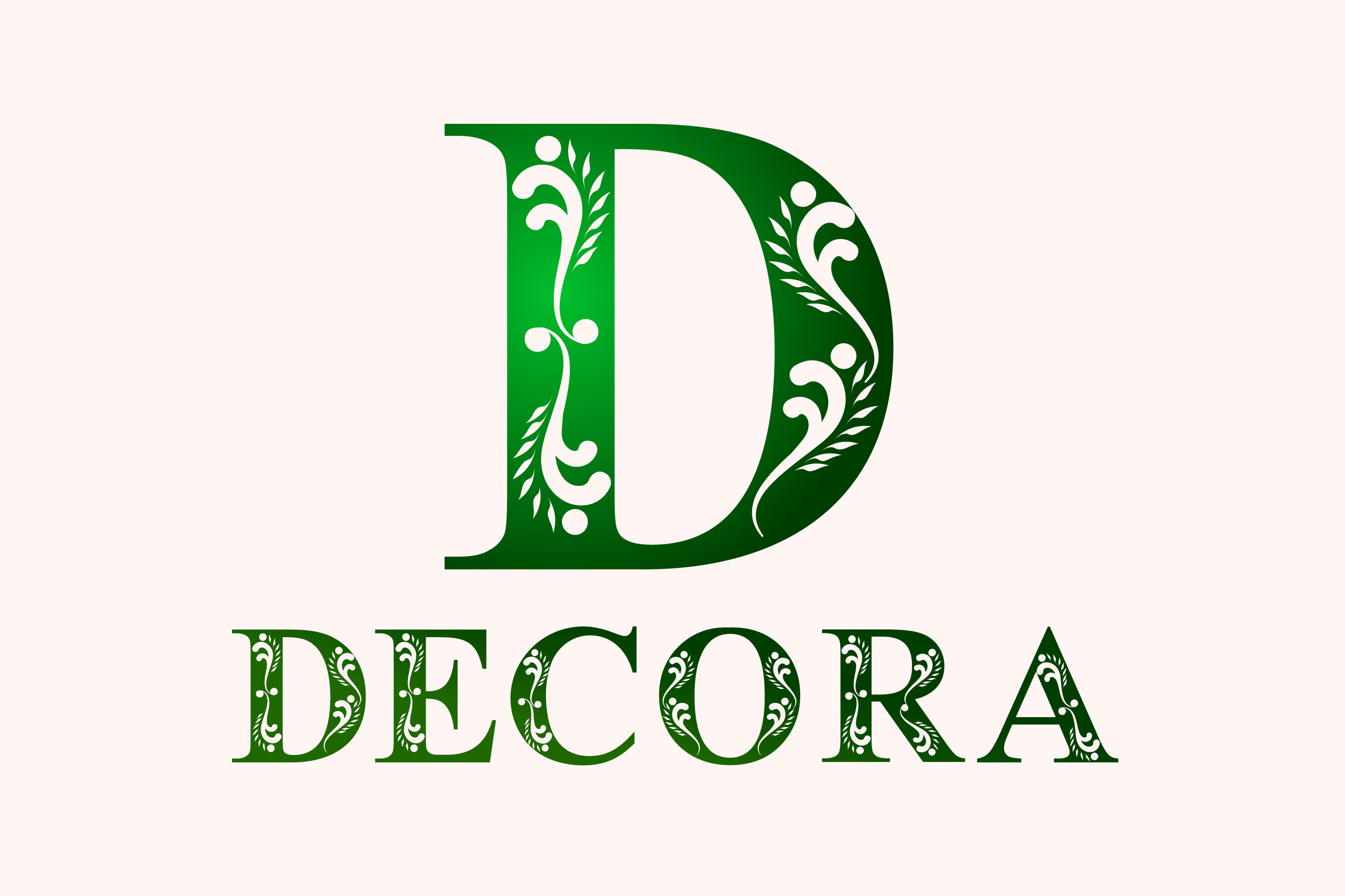 Decora Monogram Font preview
