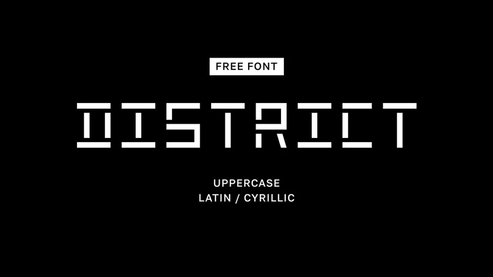 District Font preview