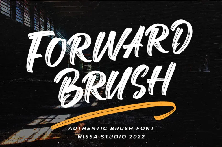 Forward Brush Font preview