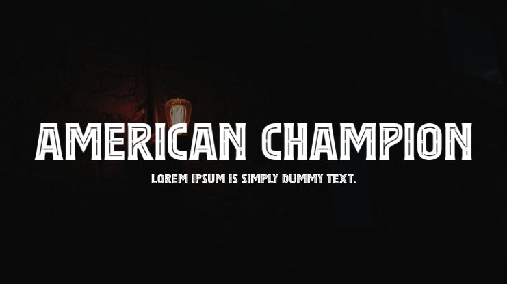 American Champion Font preview