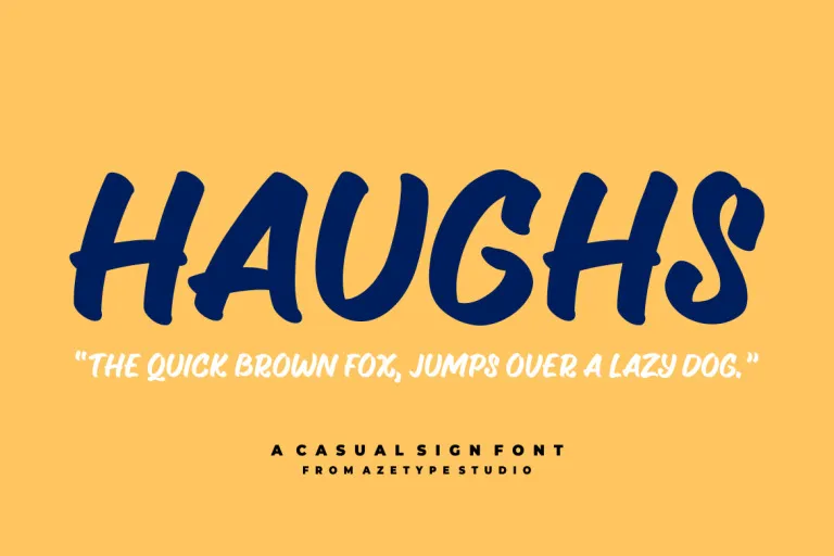 AZ Haughs Font preview