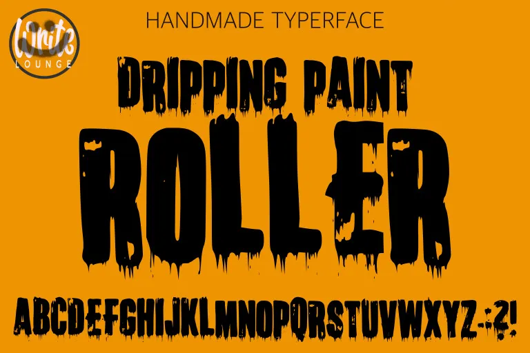 Dripping Paint Roller Font preview