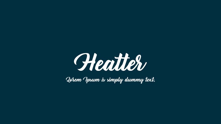 Heatter Font preview