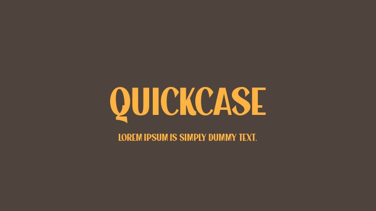 Quickcase Regular Font preview