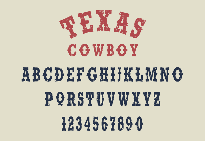 Texas Cowboy Font preview