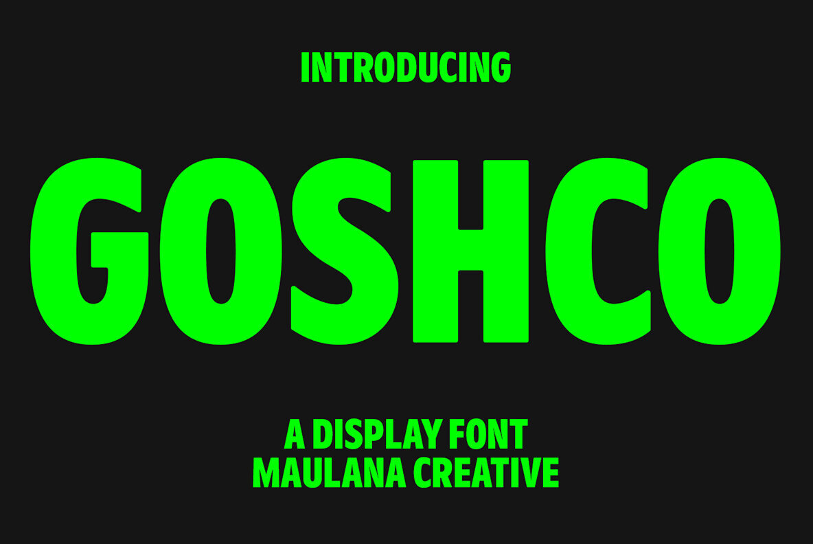 Goshco Font preview
