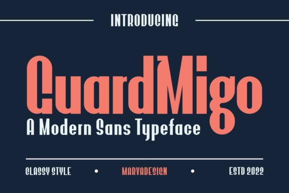 GuardMigo Regular Font preview
