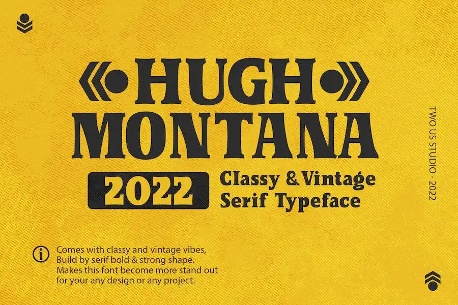 Hugh Montana Regular Font preview