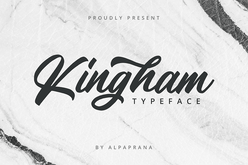Kingham Font preview