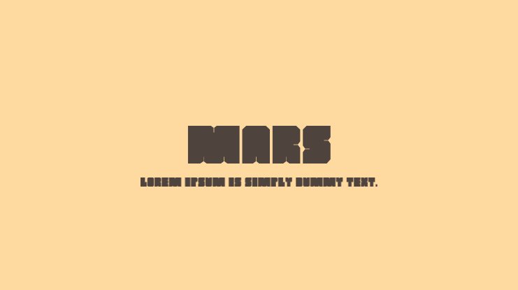 Mars PAC Font preview