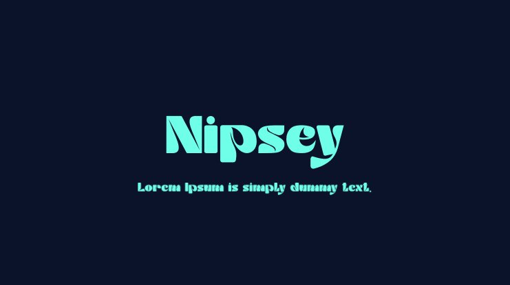 Nipsey Regular Font preview