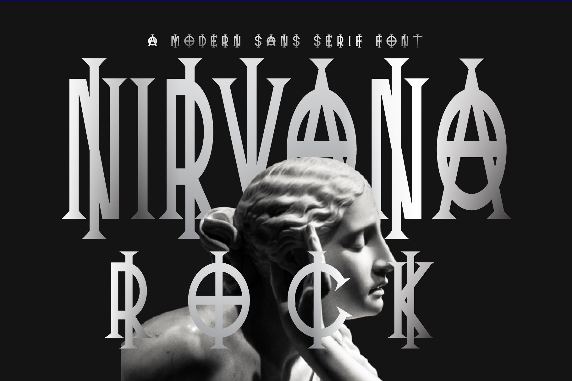 Nirvana Rock Font preview