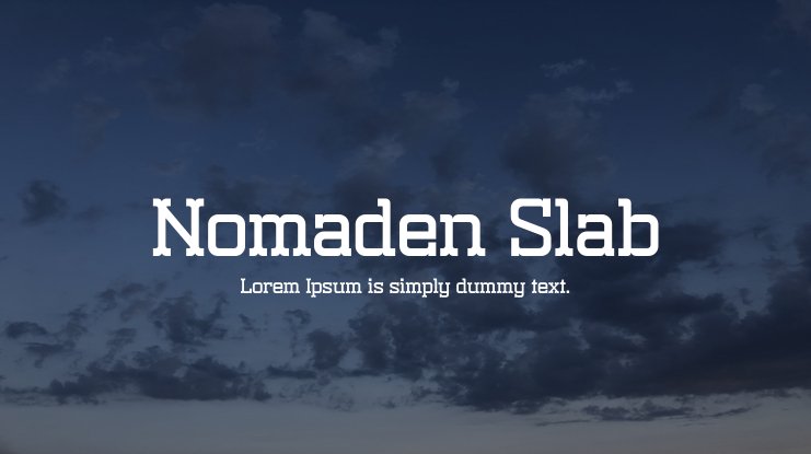 Nomaden Slab Font preview