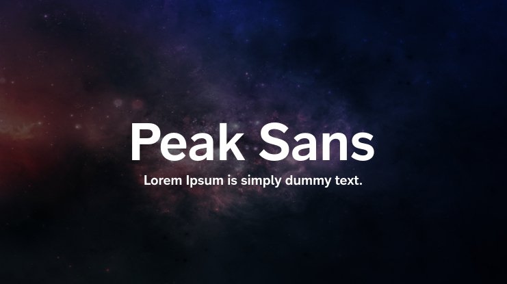 Peak Sans Regular Font preview