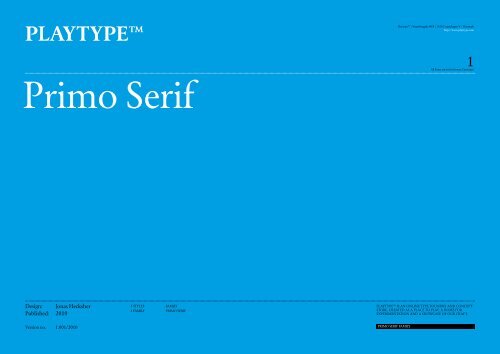 Primo Serif Font preview