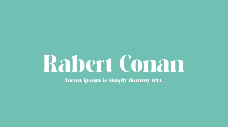 Rabert Conan Font preview