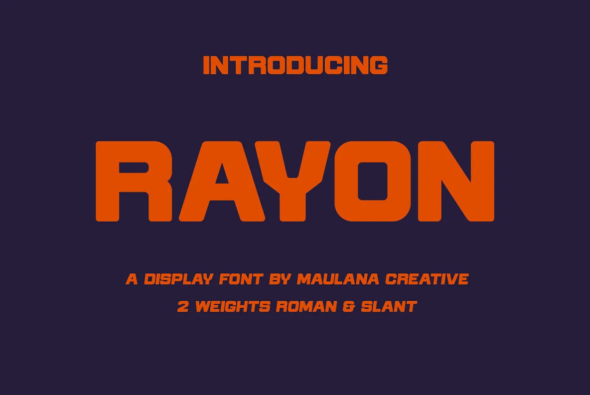 Rayon Font preview