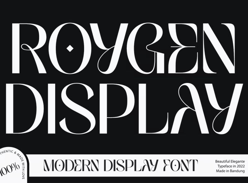 Roygen Display Font preview