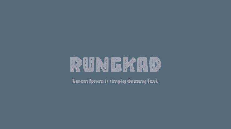 Rungkad Slant Font preview