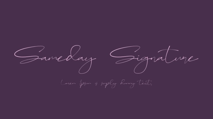 Sameday Signature Regular Font preview